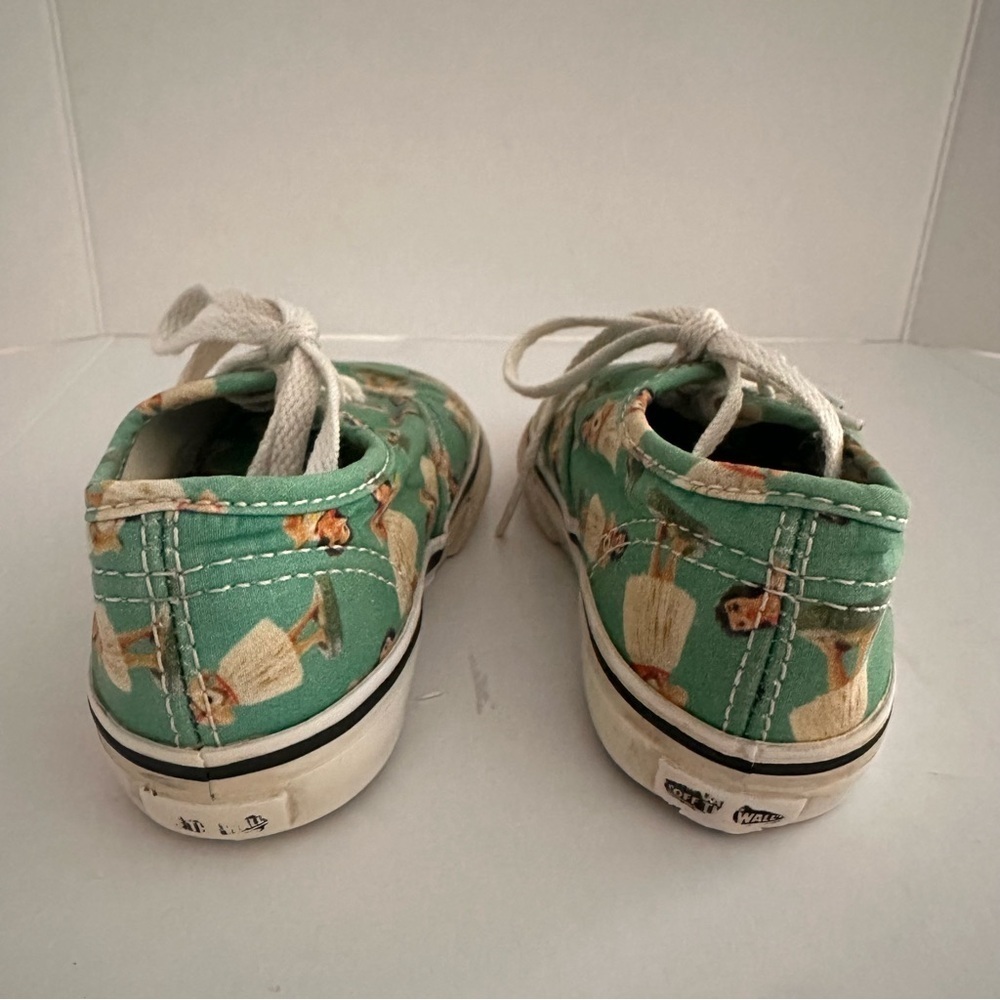 Vans Hawaiian Hula Dancer Green Printed Tie Sneakers Size 6.5 Baby Toddler - Picture 3 of 7